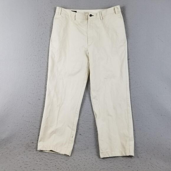 Orvis Pants Mens 36 Stone Trim Fit 100% Cotton Chino Casual Flat Front Straight - Picture 1 of 16